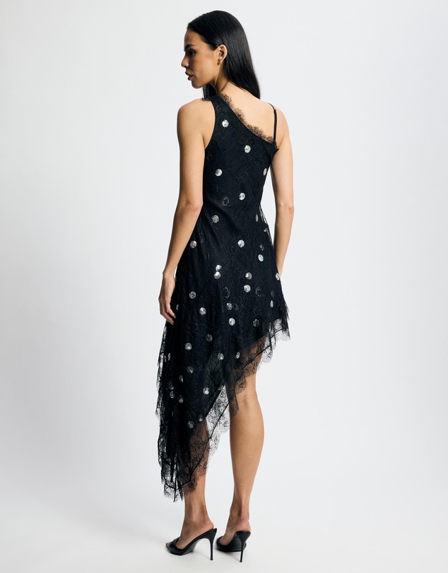Lover - Zinnia Polka Asymmetrical Mini Dress