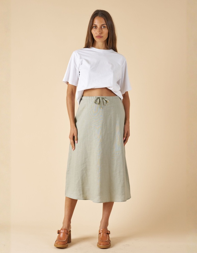 CAMIXA - Maddie Linen Midi Skirt