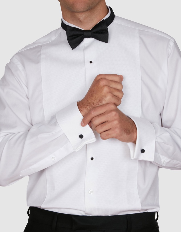 Abelard - Classic Fit Wing Collar Marcella Stud Front Dinner Shirt