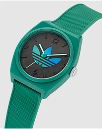 adidas Originals - Project Two Analogue 38mm Black Dial and Green Resin Strap