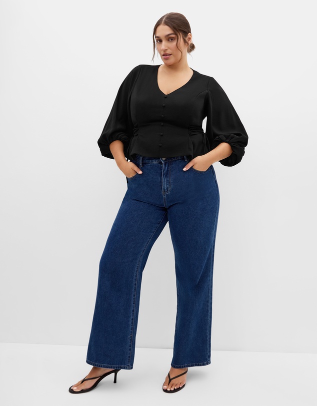 City Chic - After Dark V Neck Top