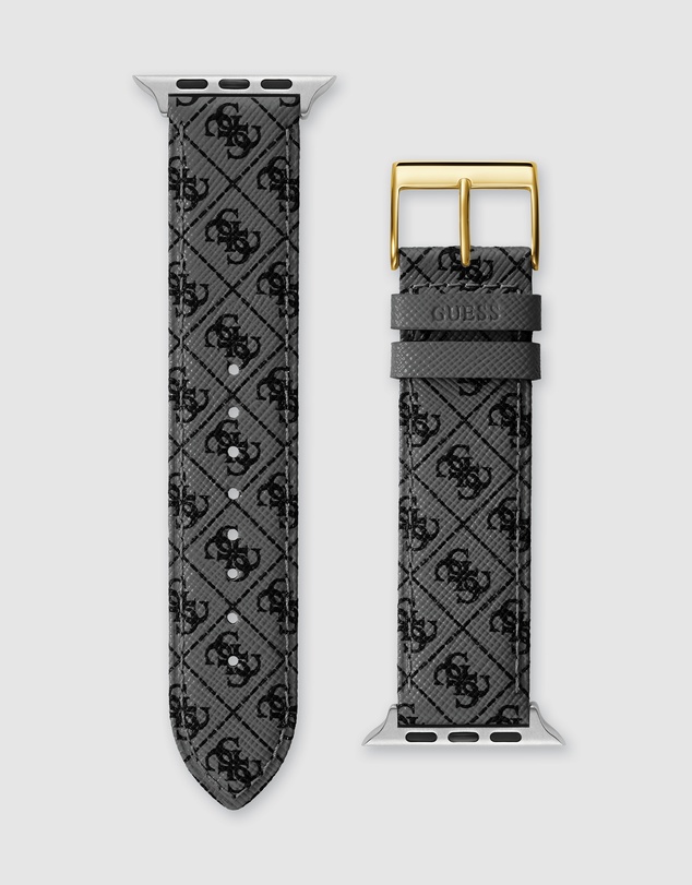 GUESS - Guess Apple Band - Quattro G Charcoal Leather 42/44/45mm