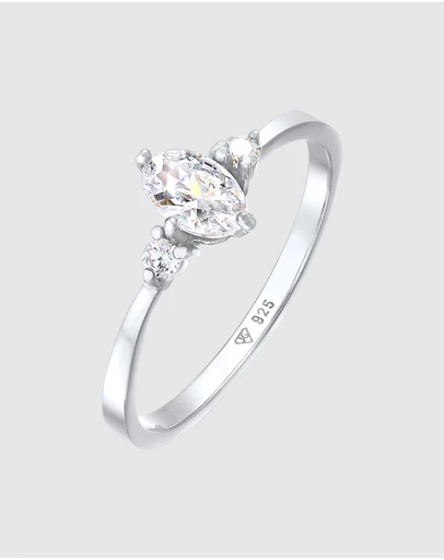 Elli Jewelry - Ring Zirconia 925 Sterling Silver