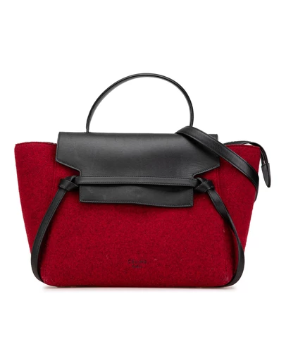 Pre-Loved by Azura Reborn - Pre-Loved Mini Felt and Calfskin Belt Satchel