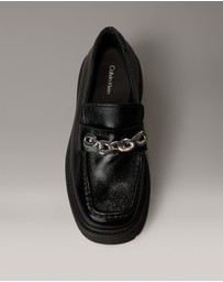 Calvin Klein - Leather Chunky Apron Toe Loafers