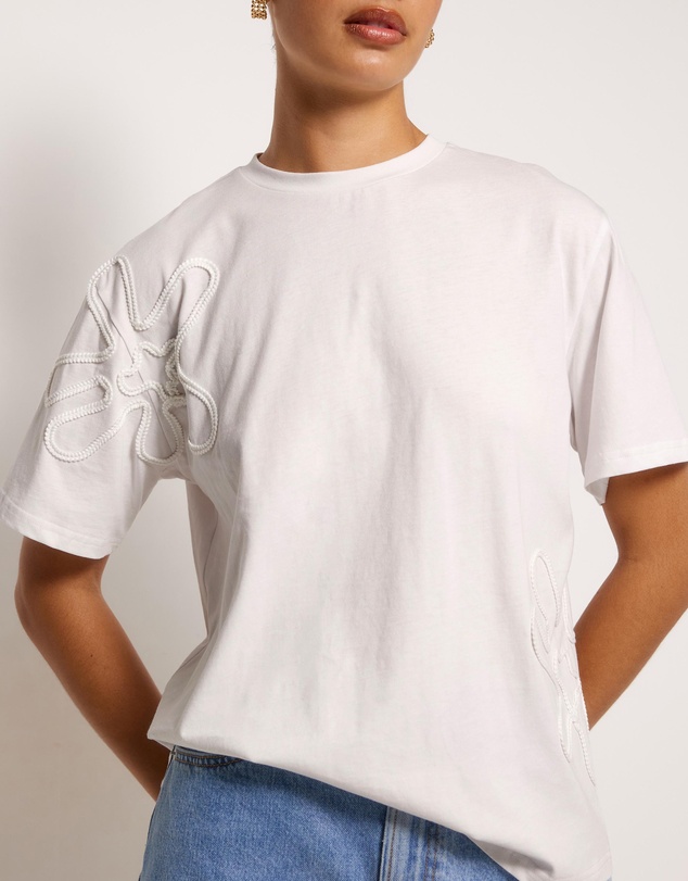 AERE - Tia Embroidered T-Shirt
