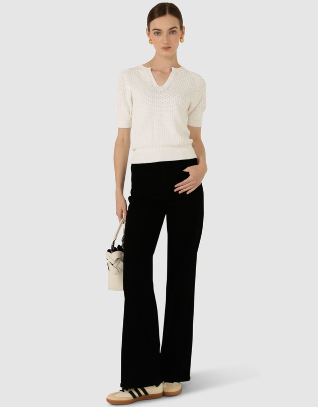 SACHA DRAKE - Henley Knit Top