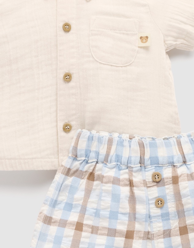 Purebaby - Check Set-Kids-Babies