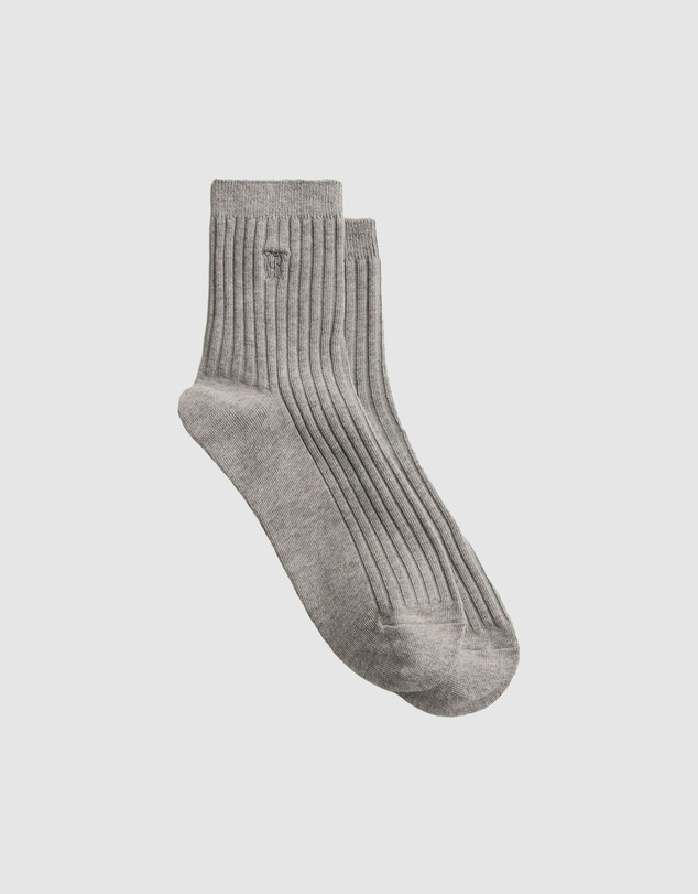 Trenery - Monogram Rib Crew Sock