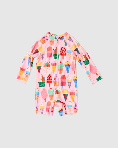 Kip&Co - Gelato LS Zip Bathers - Babies