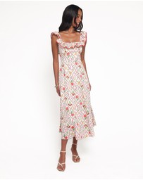Petal & Pup - Lucille Maxi Dress - Coral Wildflower