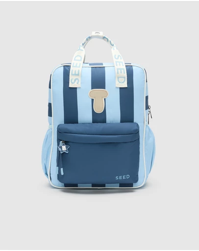 Seed Heritage - Blue Initial Stripe Backpack