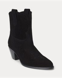 Polo Ralph Lauren - Calfskin Suede Western Boots - Women's