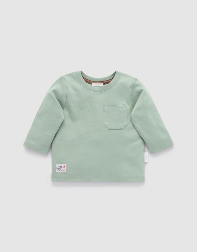 Purebaby - Thick Basic Long Sleeve Tee -Kids-Babies