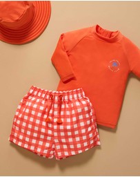Purebaby - Board Short & Rashie Set- Kids-Babies