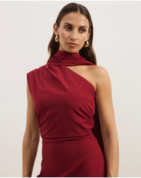 Atmos&Here - Zoey Asymmetrical Scarf Midi Dress