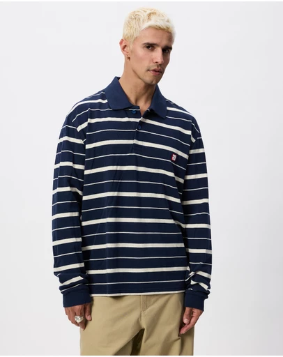 S Double - Stripe LS Polo
