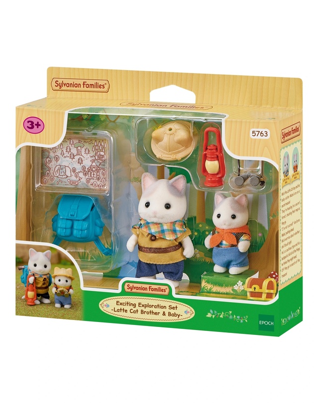 Sylvanian Families - Exciting Exploration Set Latte Cat Brother and Baby