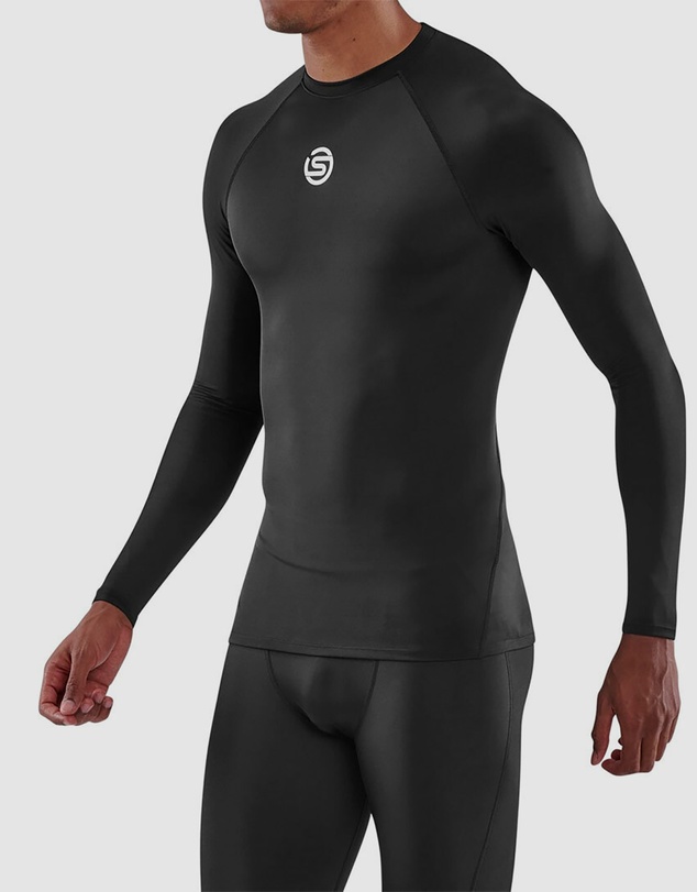 SKINS - SKINS Compression Men's Series-1 Running/Gym Long Sleeve Top Black