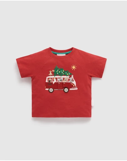 Purebaby - Christmas Road Trip Tee-Kids-Babies