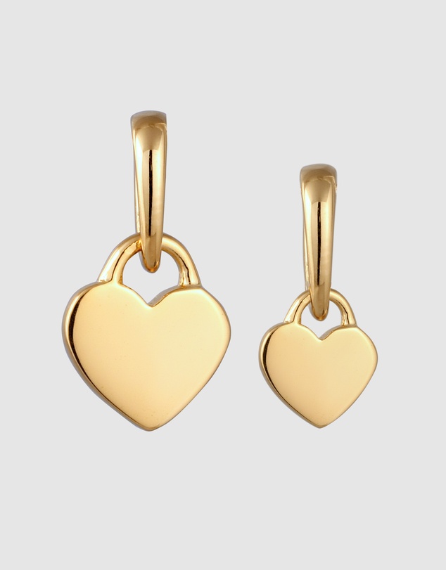 Elli Jewelry - Heart Pendant Set in Gold-Plated 925 Silver