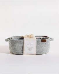 Living Textiles - 3 Pc Cotton Rope Storage Set- Sage
