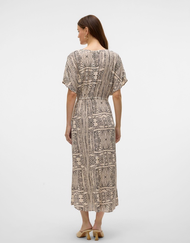 Vero Moda - Menny Sleeved Printed Midi Dress