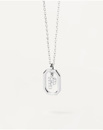 PDPAOLA - Mini Letter P Silver Necklace