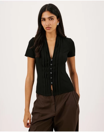 Atmos&Here - Tara Button Jersey Top