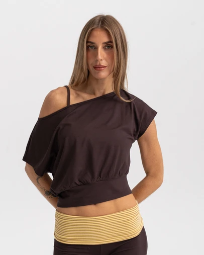 HyperLuxe The Label - Bamboo Off The Shoulder Tee