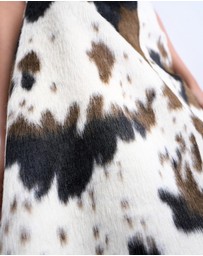 TOPSHOP - Fax Fur Pony Skin A-Line Midi Skirt