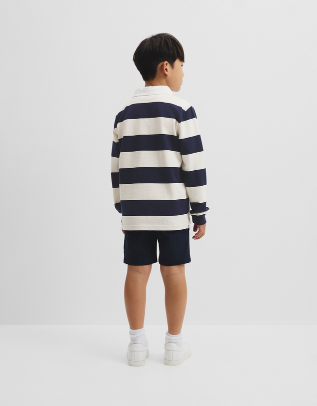 Country Road - Organically Grown Cotton Block Stripe Rugby