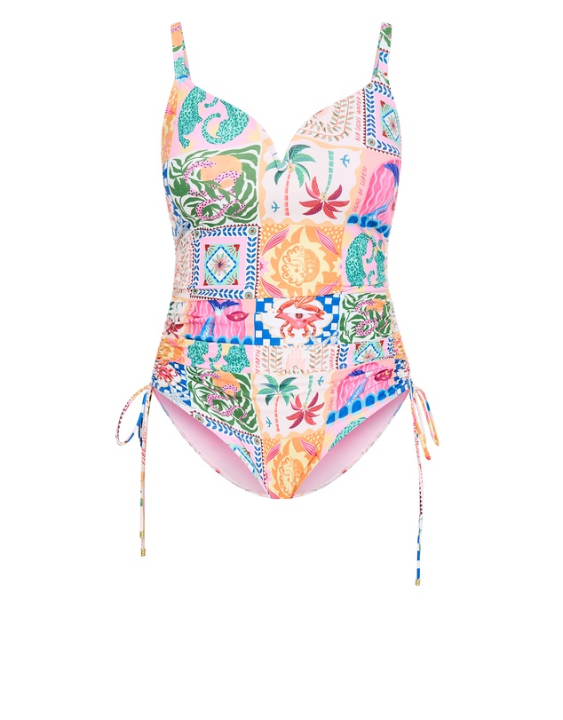 City Chic - Positano Print 1 Piece