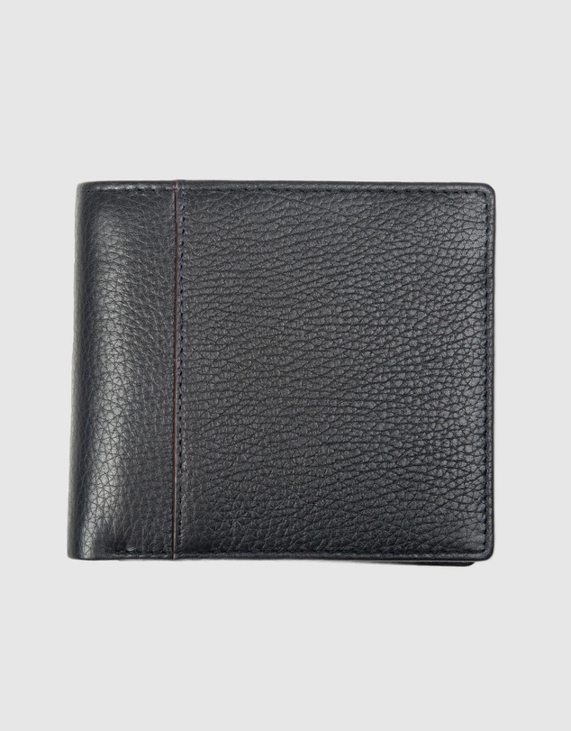 DENTS - Slim Two-Tone Pebble Grain Leather Bifold Wallet with RFID Blocking