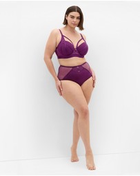 City Chic - Onyx Longline Contour Bra - Purple Iris