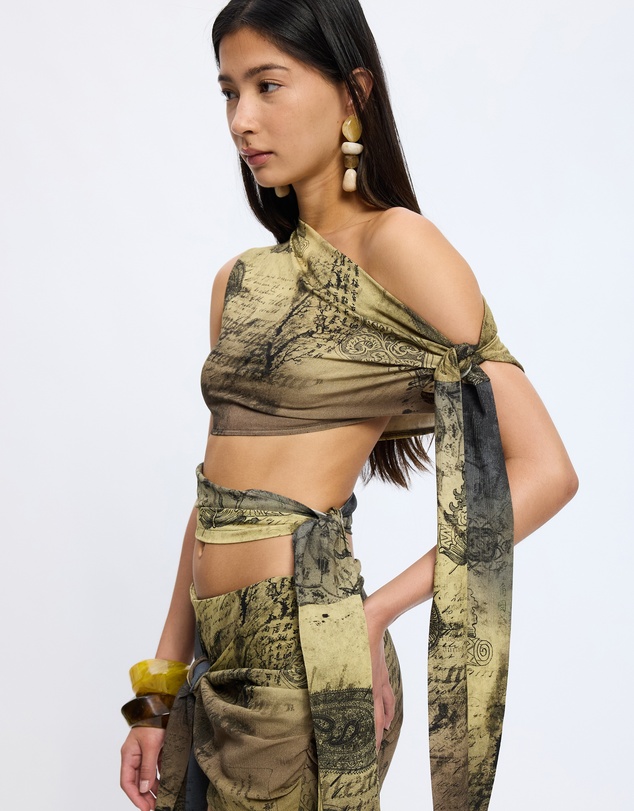 Jaded London - Draped Tie Scarf Top