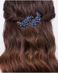 Lovisa - Gunmetal Mixed Crystal Floral Hair Clip