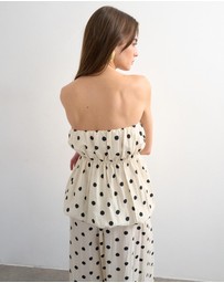 TOPSHOP - Lina Bubble Hem Bandeau Top