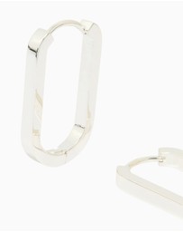 Lovisa - Waterproof Stainless Steel Oblong Hoop Earrings