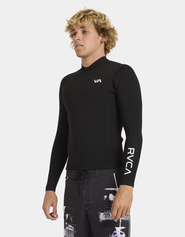 RVCA - Mens 2mm Balance Back Zip Long Sleeve Wetsuit Top