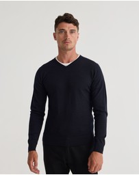Oxford - Basic V-Neck Pure Wool Pullover