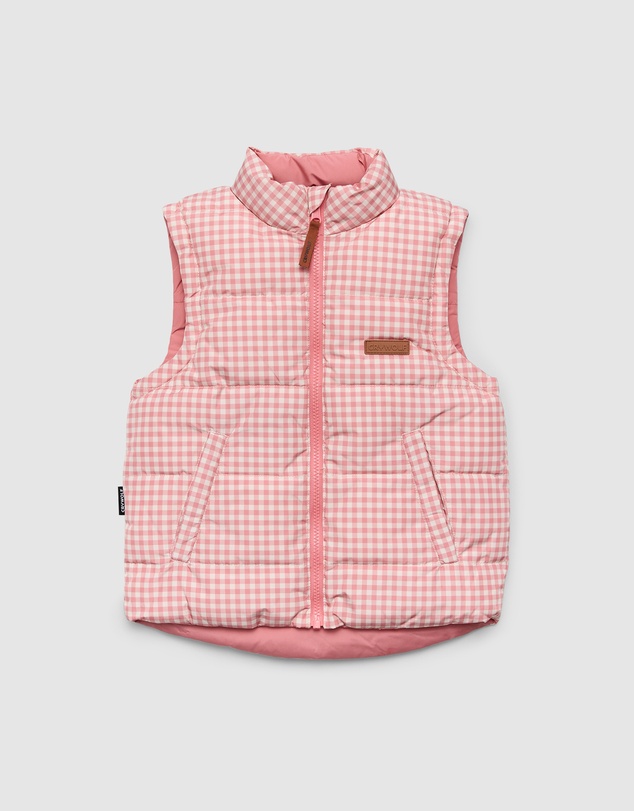 Crywolf - REVERSIBLE ECO-VEST Rose Gingham