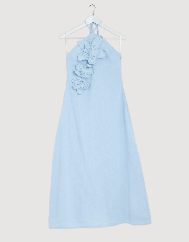 Revibe - Repaired AERE Tiera Halter Maxi Dress - AU 10