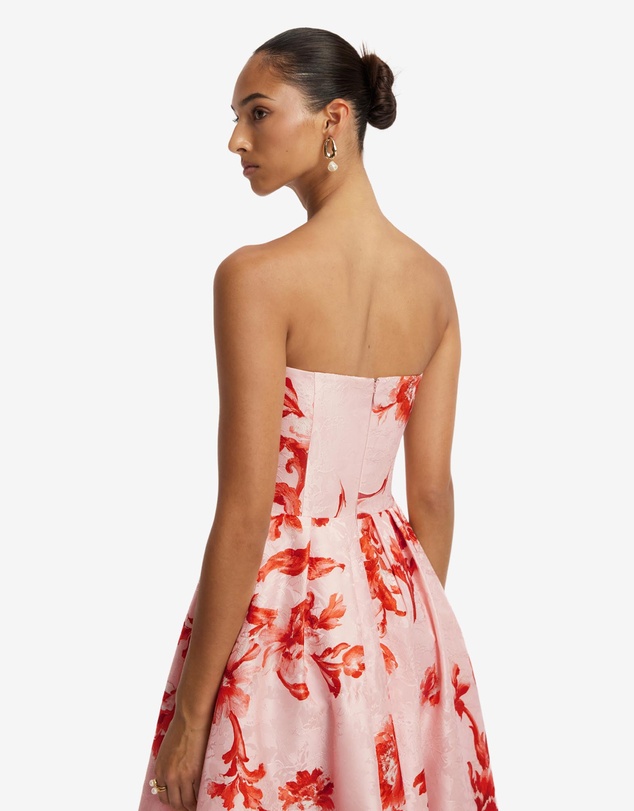 LEO LIN - Lynn Jacquard Bustier Midi Dress