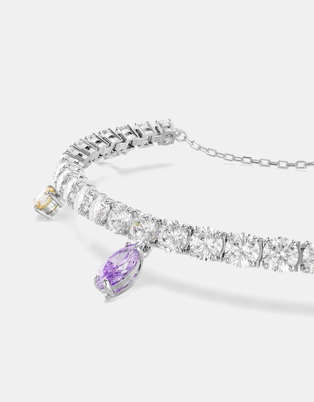 Swarovski - Ariana Grande X Swarovski Bracelet, Mixed Cuts, Multicolored, Rhodium Plated
