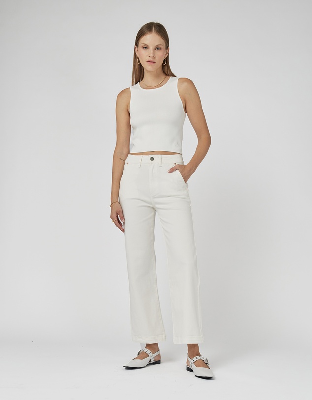 DRICOPER DENIM - Cody Ivory Kick Flare Trouser