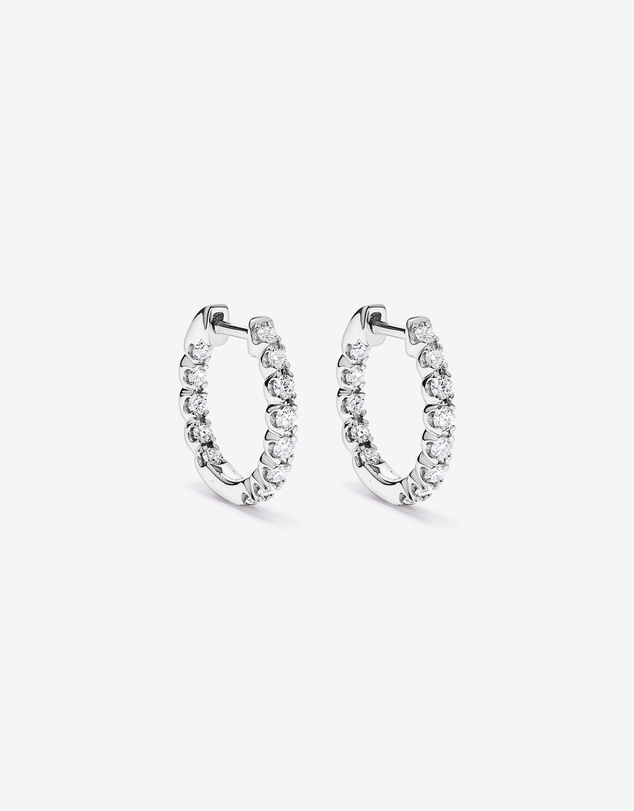 Michael Hill - 0.50 Carat TW Laboratory-Grown Diamond Hoop Earrings in Sterling Silver