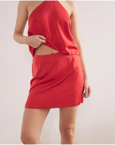 Dazie - The Ultimatum Satin Mini Skirt