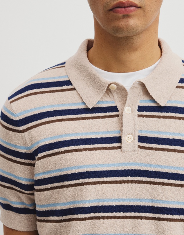 Country Road - Boucle Stripe Knit Polo