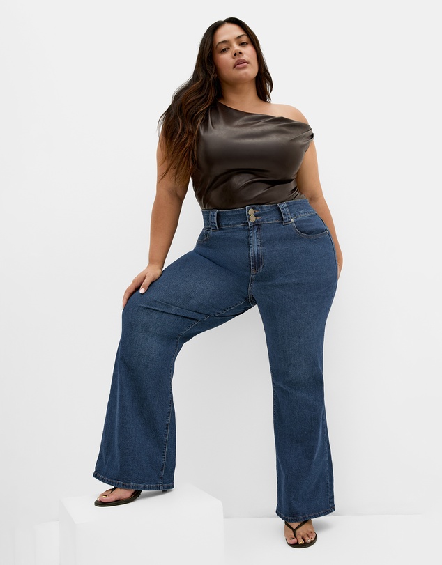 City Chic - Elianna Faux Leather Top